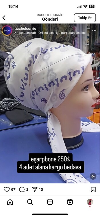 Tasarım bone şal - Görsel 8