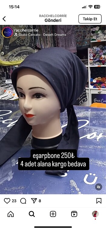 Tasarım bone şal - Görsel 7