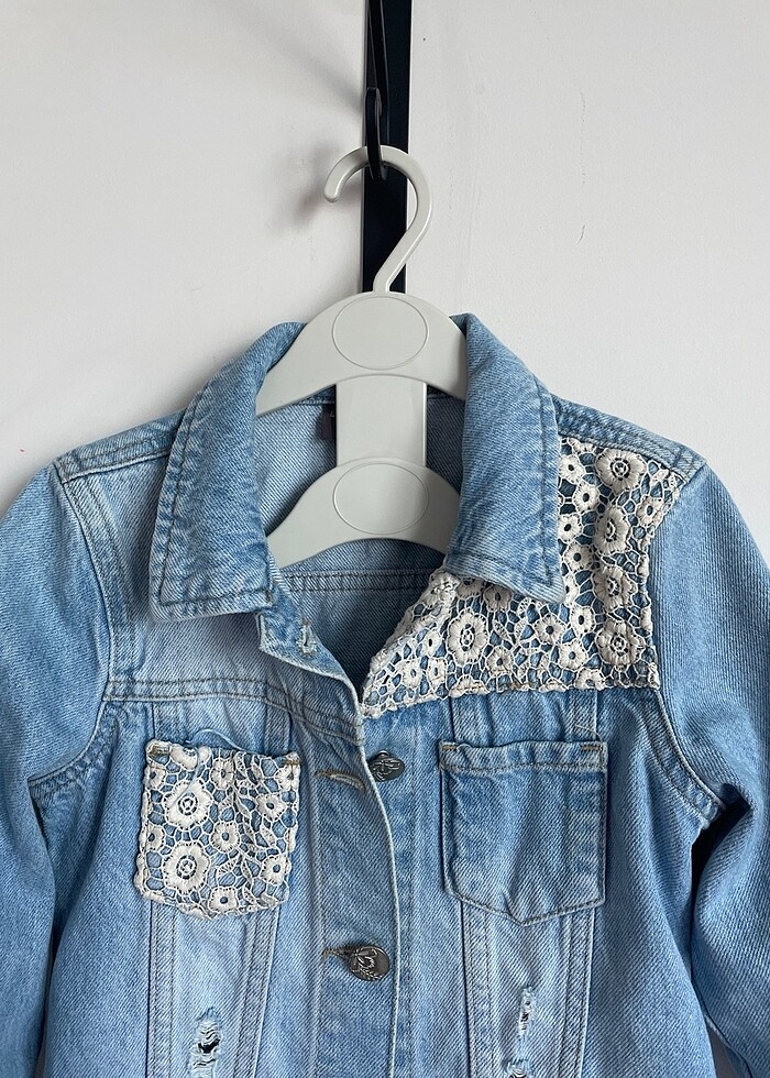 Kız çocuk kot ceket - Görsel 3