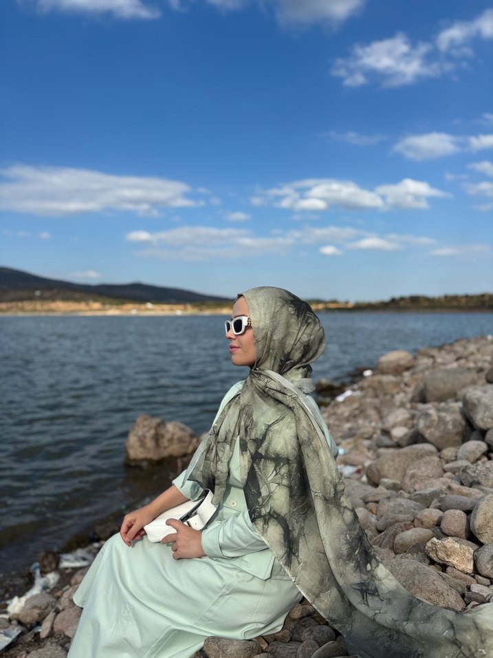 YeşilBohem Tarzı Kadın Şal - Görsel 3