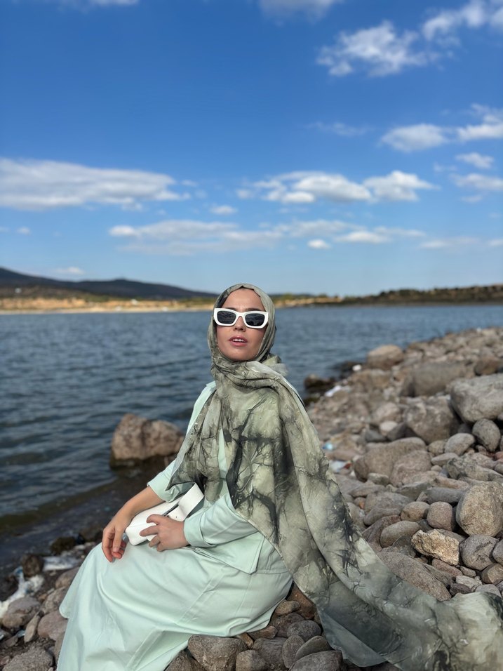 YeşilBohem Tarzı Kadın Şal - Görsel 2