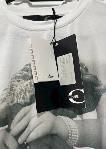 Baskılı Drapeli Beyaz Hamile Tişörtü - Görsel 4