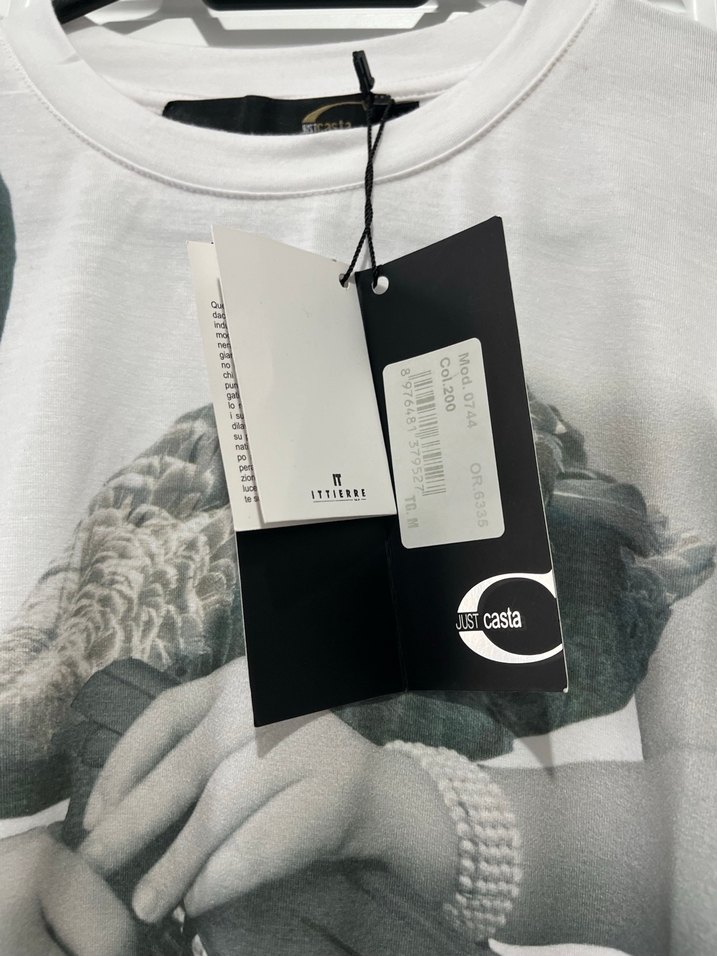 Baskılı Drapeli Beyaz Hamile Tişörtü - Görsel 4