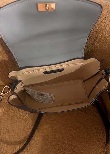 Gri Deri Kadın El Çantası - Görsel 4