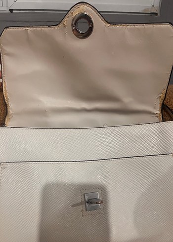 Bej Deri Mango Çanta - Görsel 3