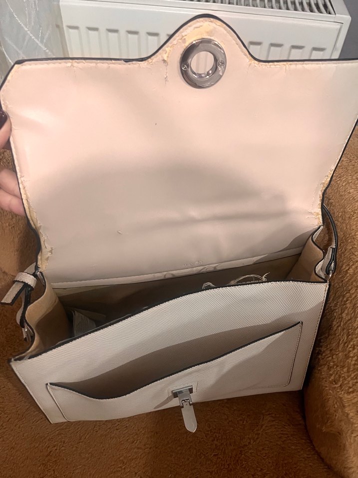 Bej Deri Mango Çanta - Görsel 4