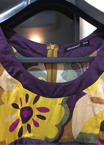 Renkli Bohem Desenli Elbise - Görsel 3