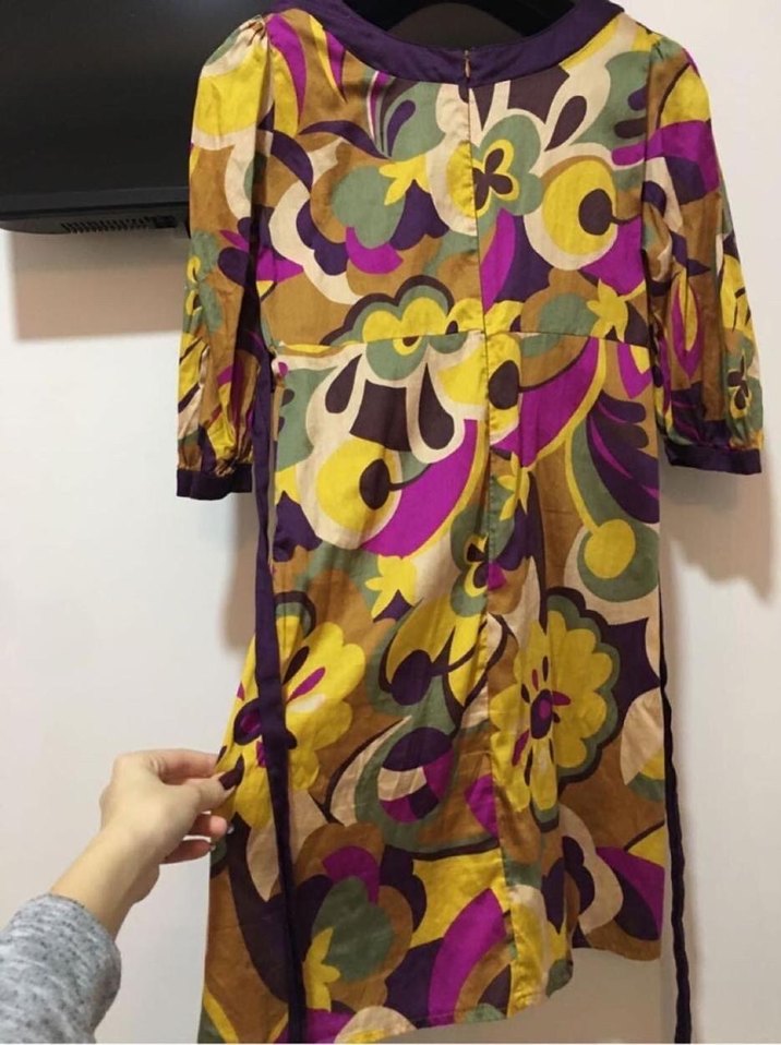 Renkli Bohem Desenli Elbise - Görsel 5