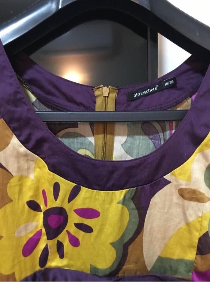 Renkli Bohem Desenli Elbise - Görsel 3