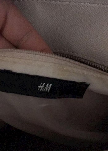 Bej Deri Kadın El Çantası H&M - Görsel 4