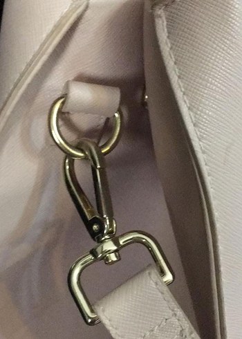 Bej Deri Kadın El Çantası H&M - Görsel 3