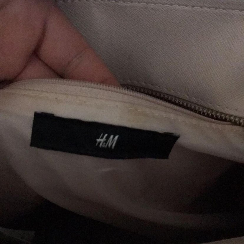 Bej Deri Kadın El Çantası H&M - Görsel 4