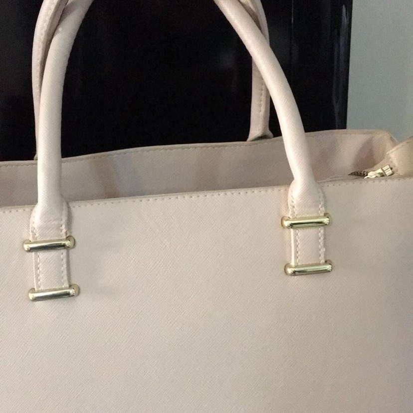 Bej Deri Kadın El Çantası H&M - Görsel 2