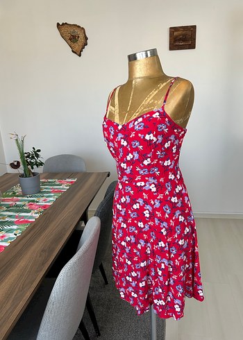 Günlük Askılı Kısa Elbise - Görsel 8