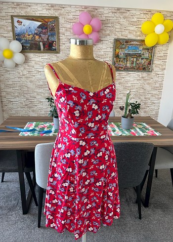 Günlük Askılı Kısa Elbise - Görsel 6