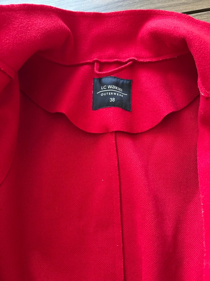 Kuşaklı Uzun Kesim Kadın Kaban Kaşe - Görsel 4