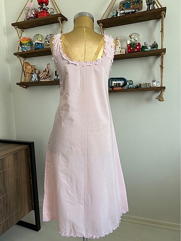 m Beden pembe Renk Vintage Sabahlık