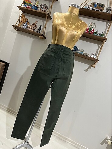 29 Beden haki Renk Koton Jeans
