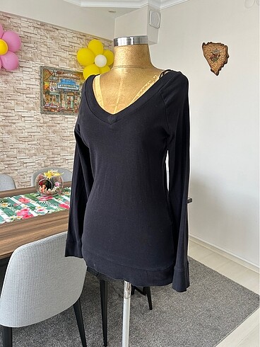 Koton Kadın V Yaka Sweatshirt