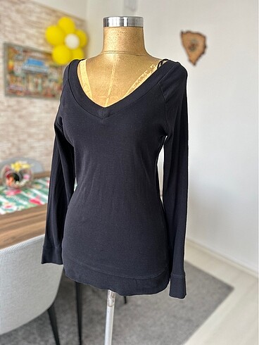 l Beden Koton Kadın V Yaka Sweatshirt