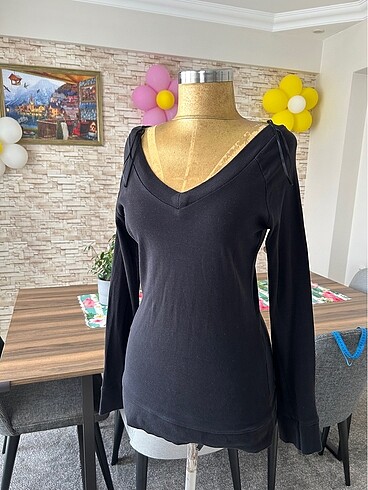 Koton Koton Kadın V Yaka Sweatshirt