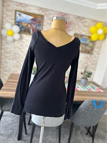 Koton Kadın V Yaka Sweatshirt - Görsel 7