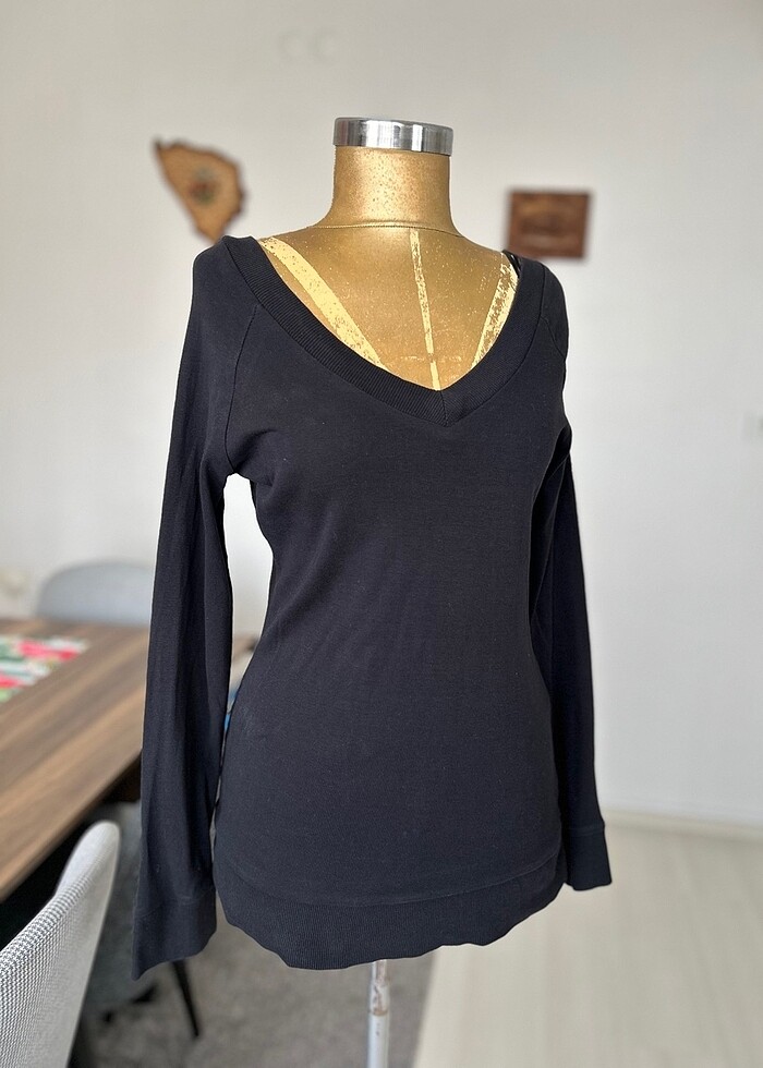 Koton Kadın V Yaka Sweatshirt - Görsel 4