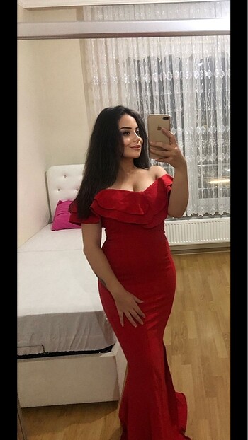 Kırmızı kına abiye