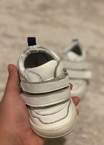 Çocuk Beyaz Cırt Cırtlı Spor Ayakkabı - Görsel 3