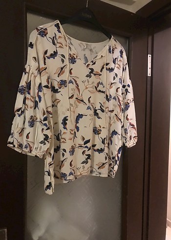 Bohem Desenli Bej Kadın Bluz - Görsel 4