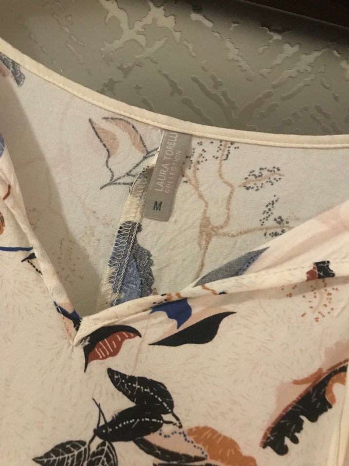 Bohem Desenli Bej Kadın Bluz - Görsel 3