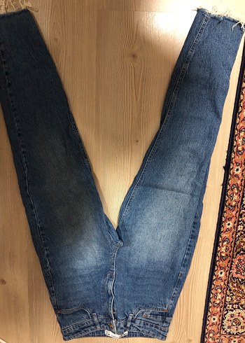 Kadın Mavi Denim Midi Kot Pantolon