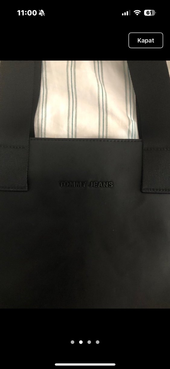 Siyah Deri Minimalist Kadın Çanta - Görsel 2