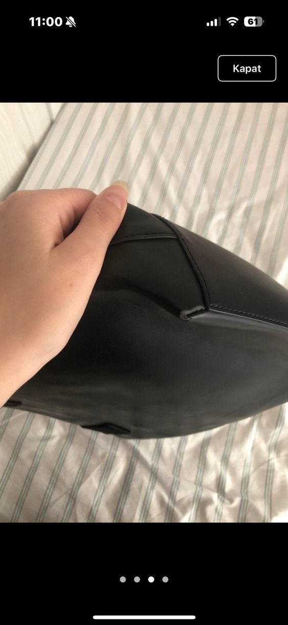 Siyah Deri Minimalist Kadın Çanta - Görsel 3