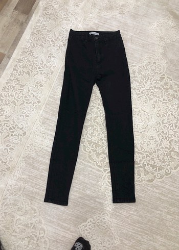 Siyah Dar Kesim Midi Boy Kadın Kot Pantolon