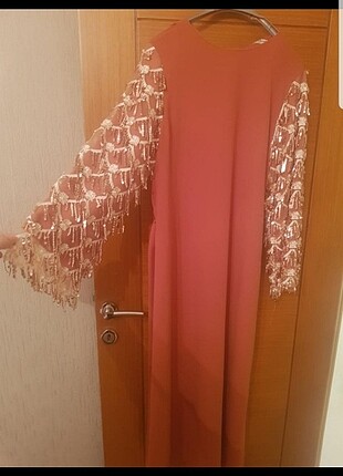 pullu abaya elbise