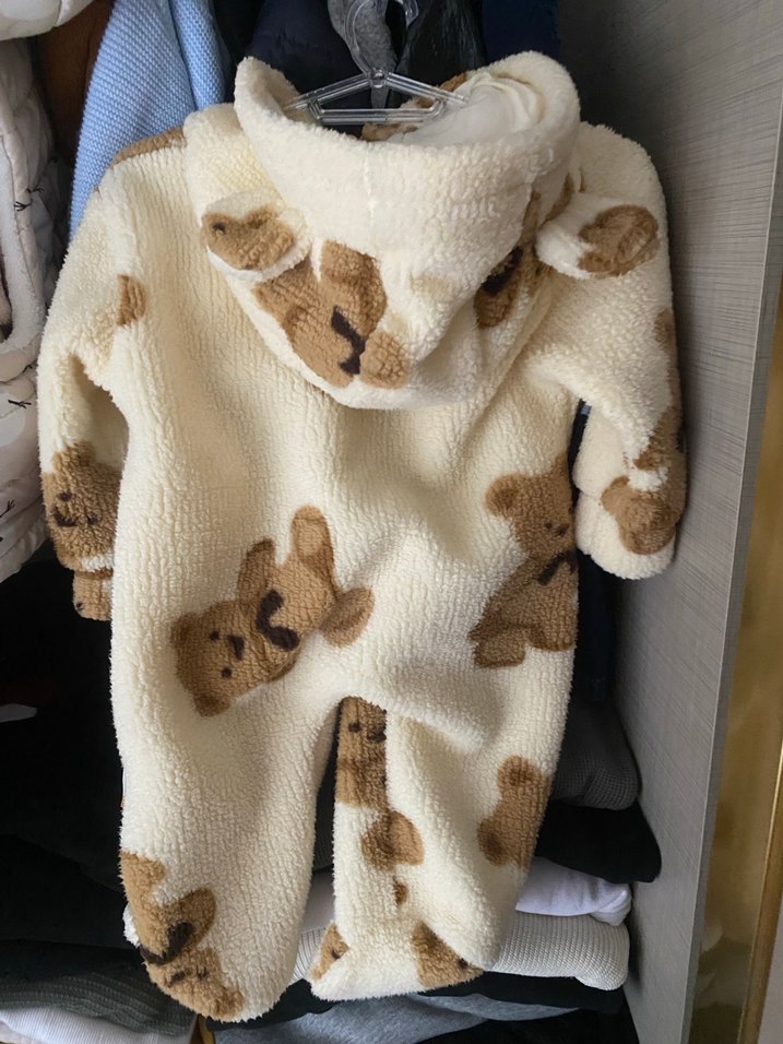 Kahverengi Ayıcık Desenli Bebek Tulumu - Görsel 2