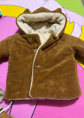 Kahverengi Kürklü Bebek Tulumu ve Patik - Görsel 3