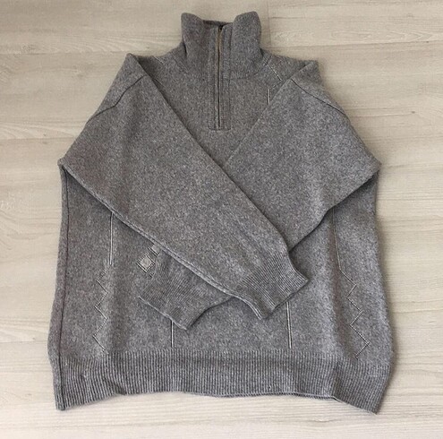 Vintage M Boğazlı fermuarlı sweatshirt