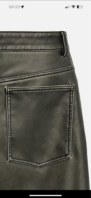 42 Beden Zara Limited Edition Deri görünümlü pantolon