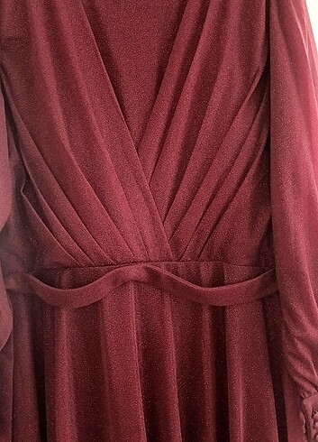 46 Beden bordo Renk Abiye elbise