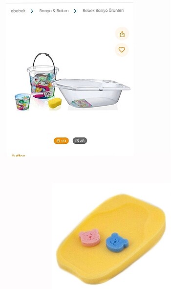 Banyo küveti ve banyo süngeri