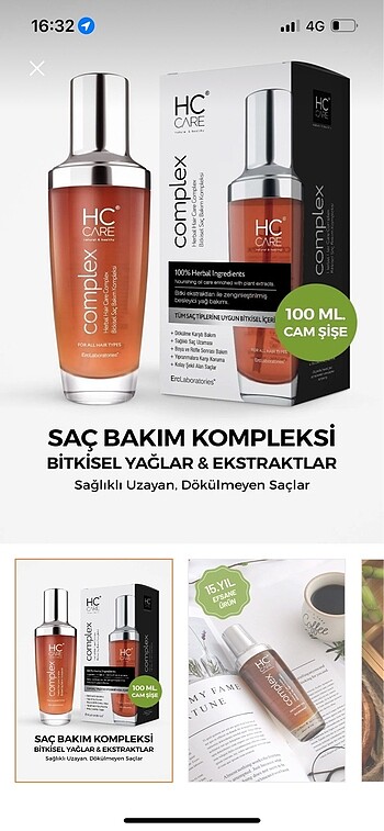 Hc care saç bakım yağı