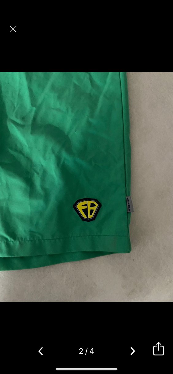 Yeşil Kemerli Erkek Midi Şort - Görsel 2