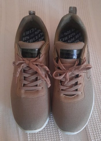 42 Beden camel Renk SKECHERS Bej Bağcıklı Erkek Spor Ayakkabı (42 numara)