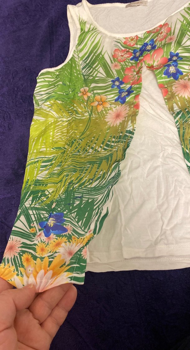 Çiçek Desenli Bohem Hamile Bluzu - Görsel 3