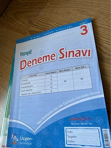 Beden Renk 3.SINIF ÜÇGEN YAYINCILIK TATİL YOLCULUĞU