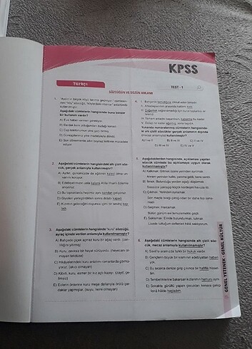 Gy gk yaprak test.