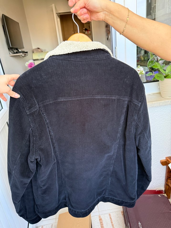 Düğmeli Gri Denim Erkek Ceket - Görsel 3