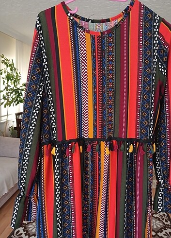 xl Beden çeşitli Renk Elbise